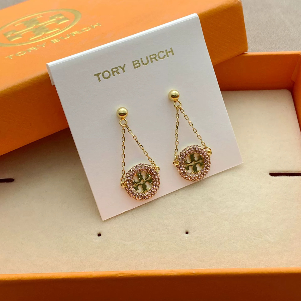 Tory Burch Pendant Circle Studs Drop Earrings